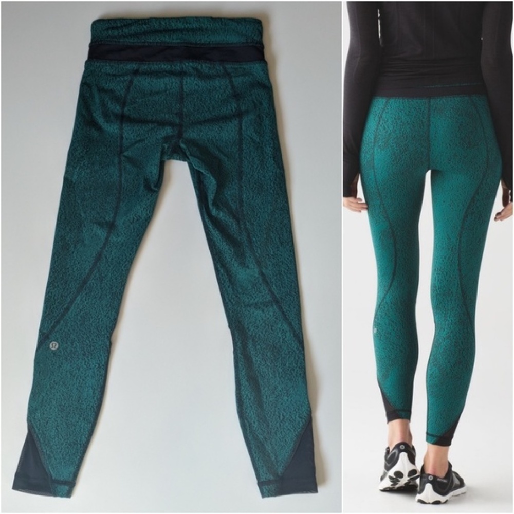 Lululemon Inspire Tight Green Spray Leggings - Picture 5 of 7